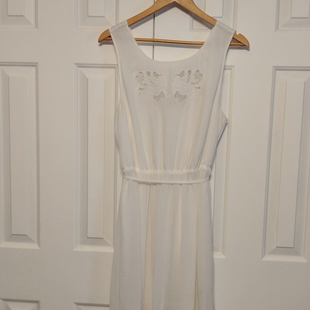 Warehouse (ASOS) White Dress with Lace Detail